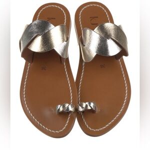 Stylish Silver and Gold Sandals Size 6